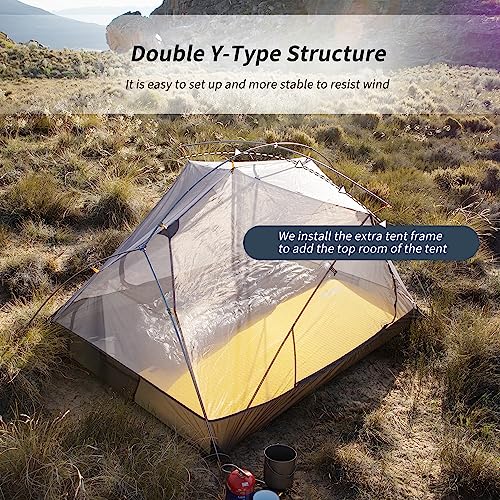 Naturehike Mongar 2 Person 3 Season Camping Tent Ultralight Backpacking Tent for Hiking Cycling