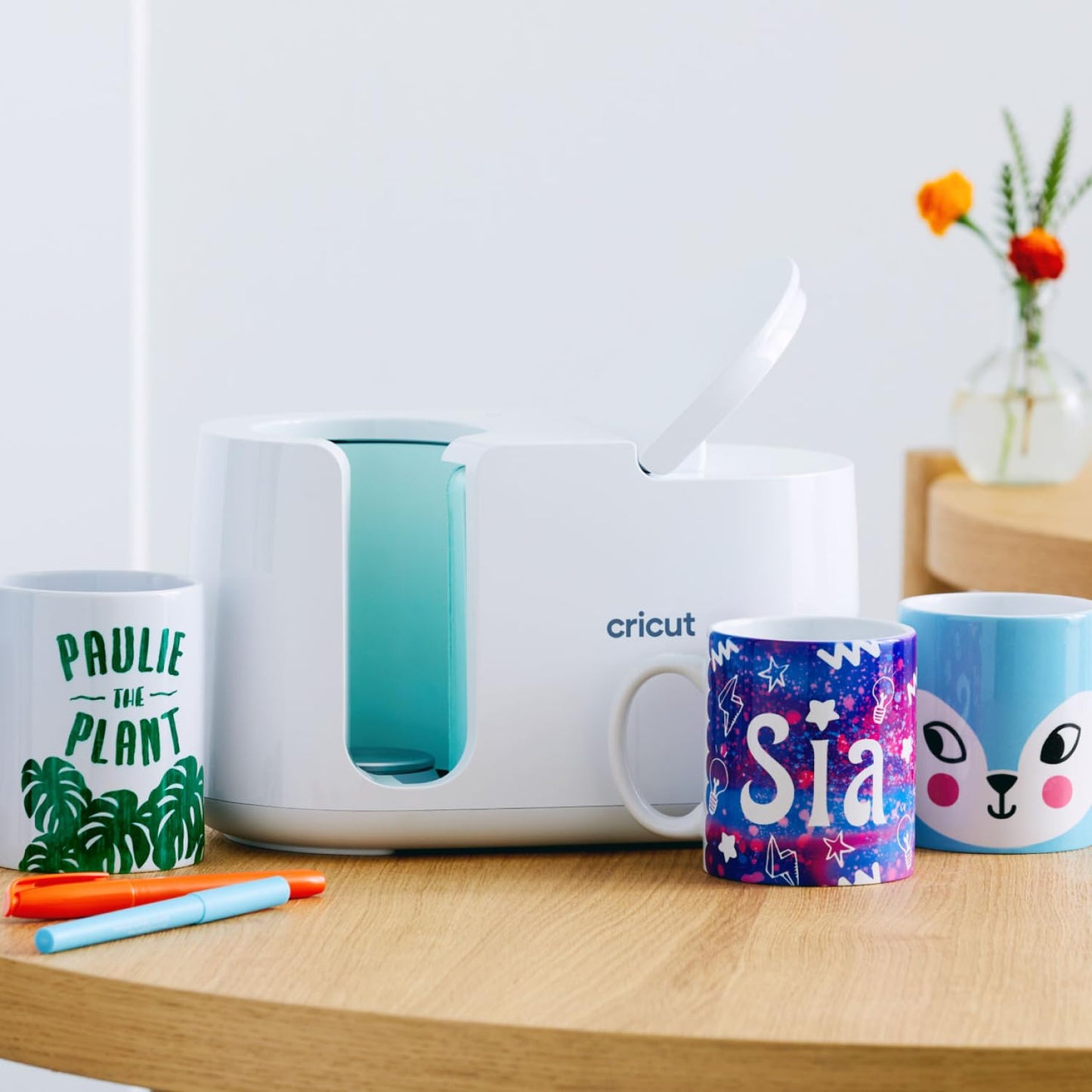 Cricut Mug Press + 12 Blank Mugs (12oz Each)