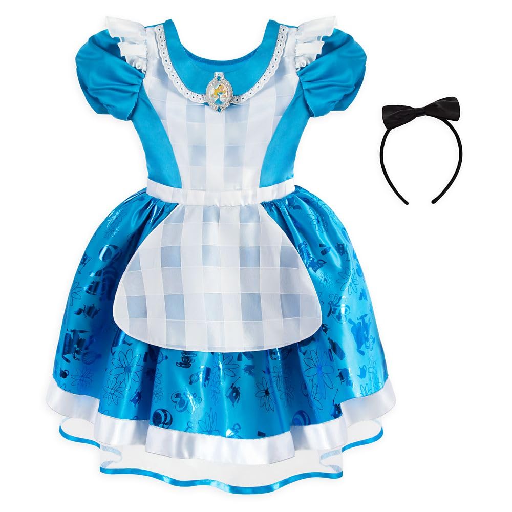 Disney Store Girl's Dress Up Costumes for Play (Alice from Alice in Wonderland) - Premium Costumes for Kids, Cosplay for Children