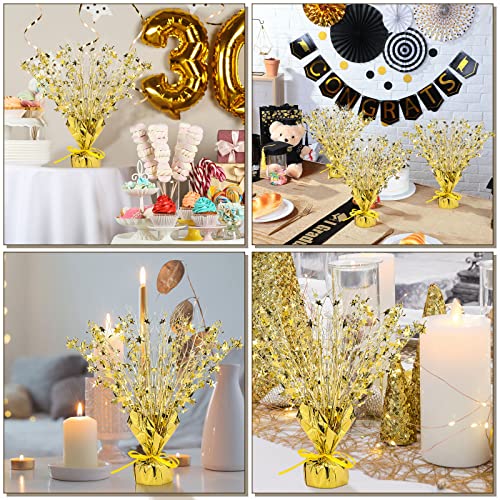 Crowye 26 Pcs Metallic Foil Spray Centerpiece Christmas Party Star Table Decoration Burst Metallic Table Centerpieces for ...