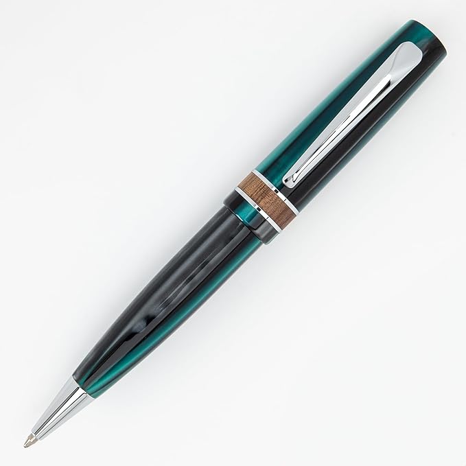 Monteverde USA Trees of the World Giant Sequoia Ballpoint Pen, Green, Ergonomic Design, Polished Chrome Trim, Solid Resin,...