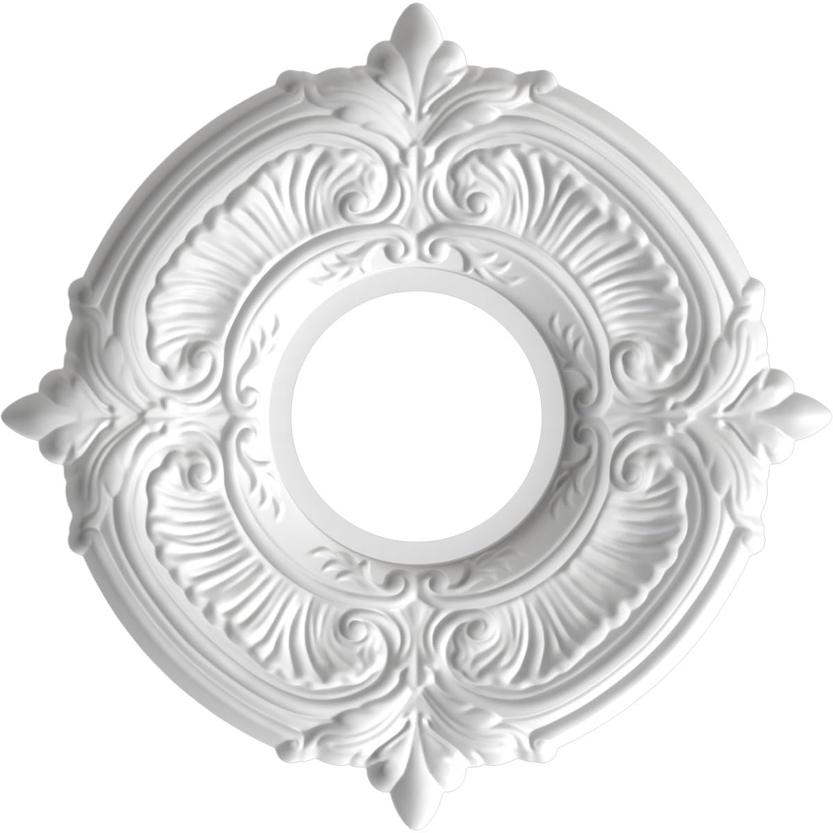Ekena Millwork Cmp10Atcab Attica Thermoformed Pvc Ceiling Medallion (Fits Canopies Up To 4 1/8), 10Od X 3 1/2Id X 3/4P, Metallic