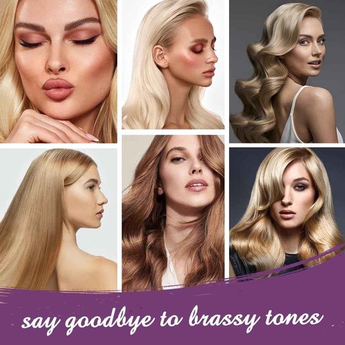Karseell Purple Toning Hair Treatment Deep Repair Set, Shampoo and Hair Mask Oil Set for Blonde, Bleached, Silver, or Brown Highlighted Hair, Neutralizes Brassy Yellow Orange Tones