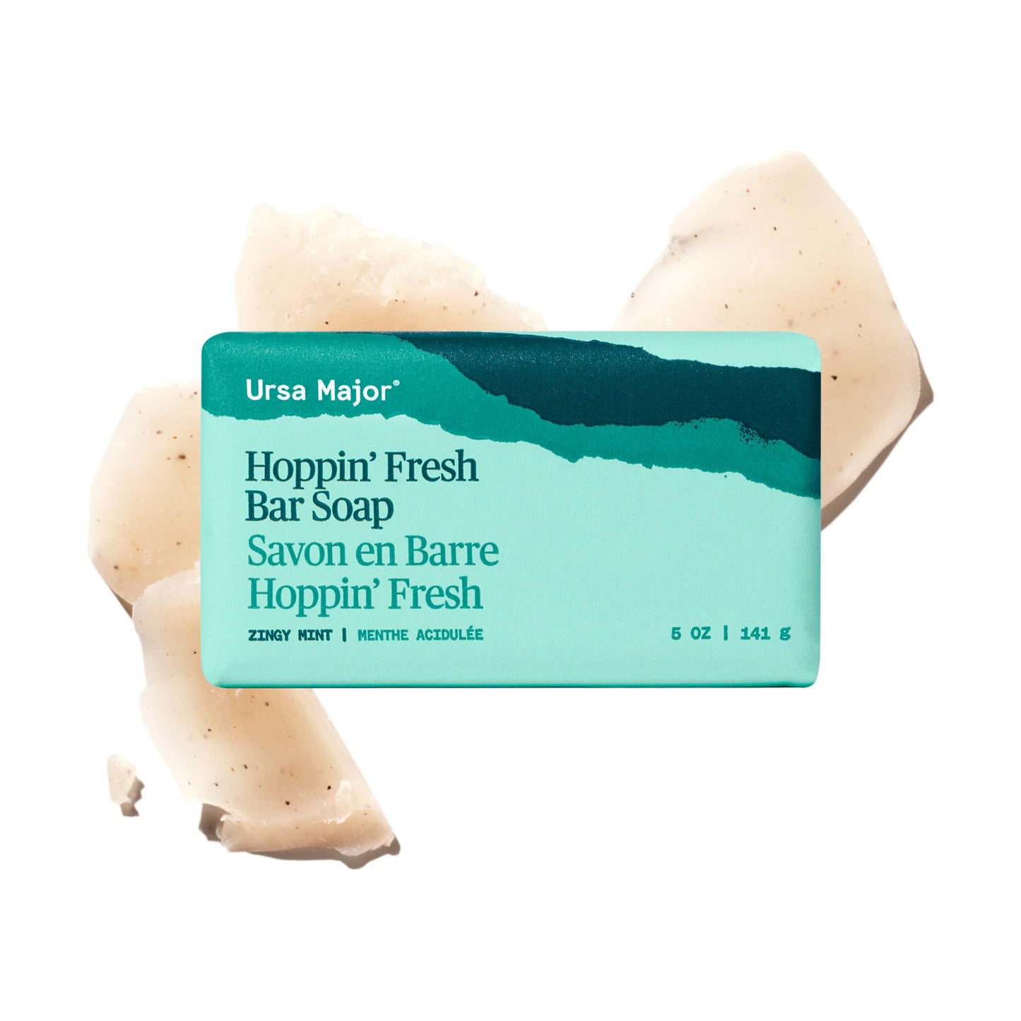 Ursa Major Hoppin' Fresh Bar Soap | Formerly Known As Morning Mojo Bar Soap | Natural, Exfoliating Soap with Peppermint, Eucalyp