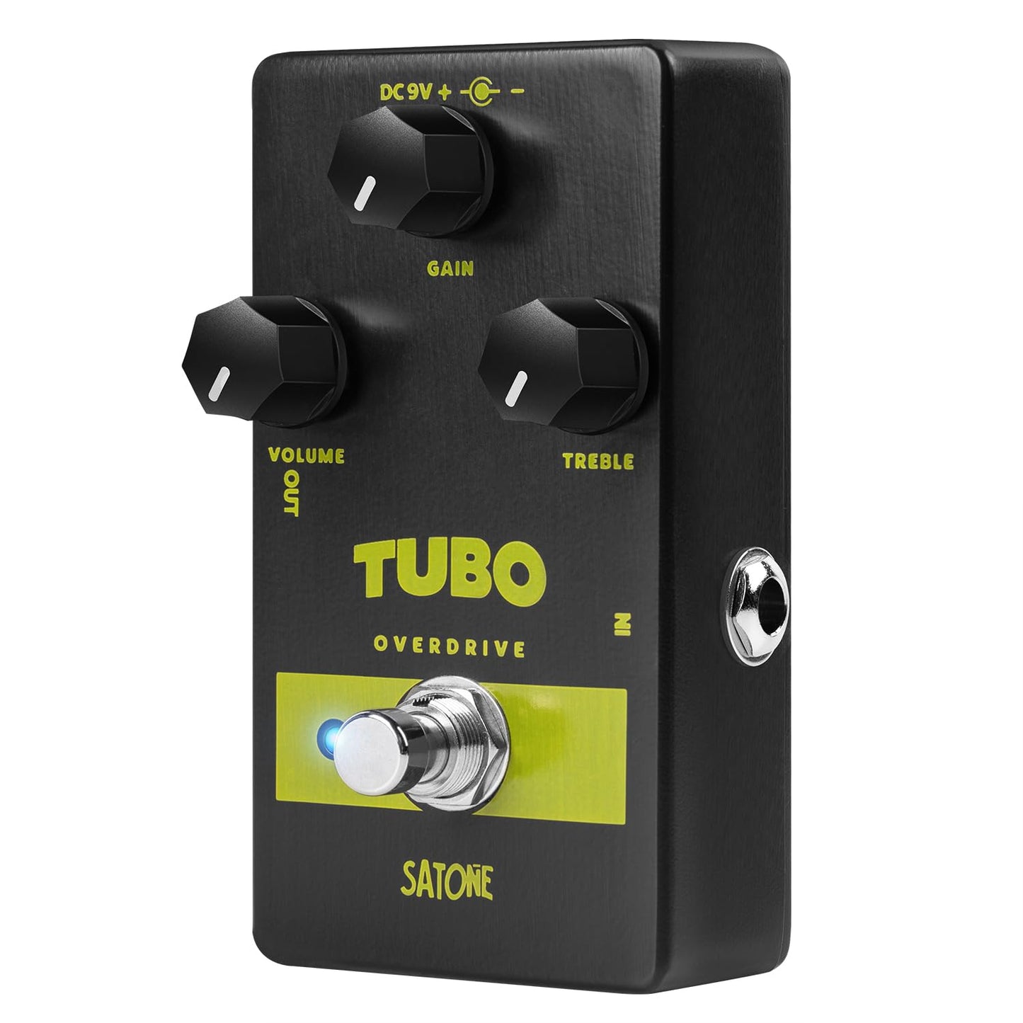 Satone S806 Tubo Overdrive Electric Guitar Effect Pedal - Mid Boost Overdrive Effect Preset Acoustic Metal Pedal with True Bypas