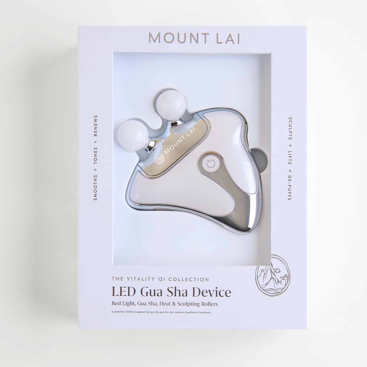 Mount Lai Vitality Qi LED Gua Sha Device, LED Light Therapy for Face, Gua Sha Facial Tools for Firming, Lifting, Sculpting, Anti