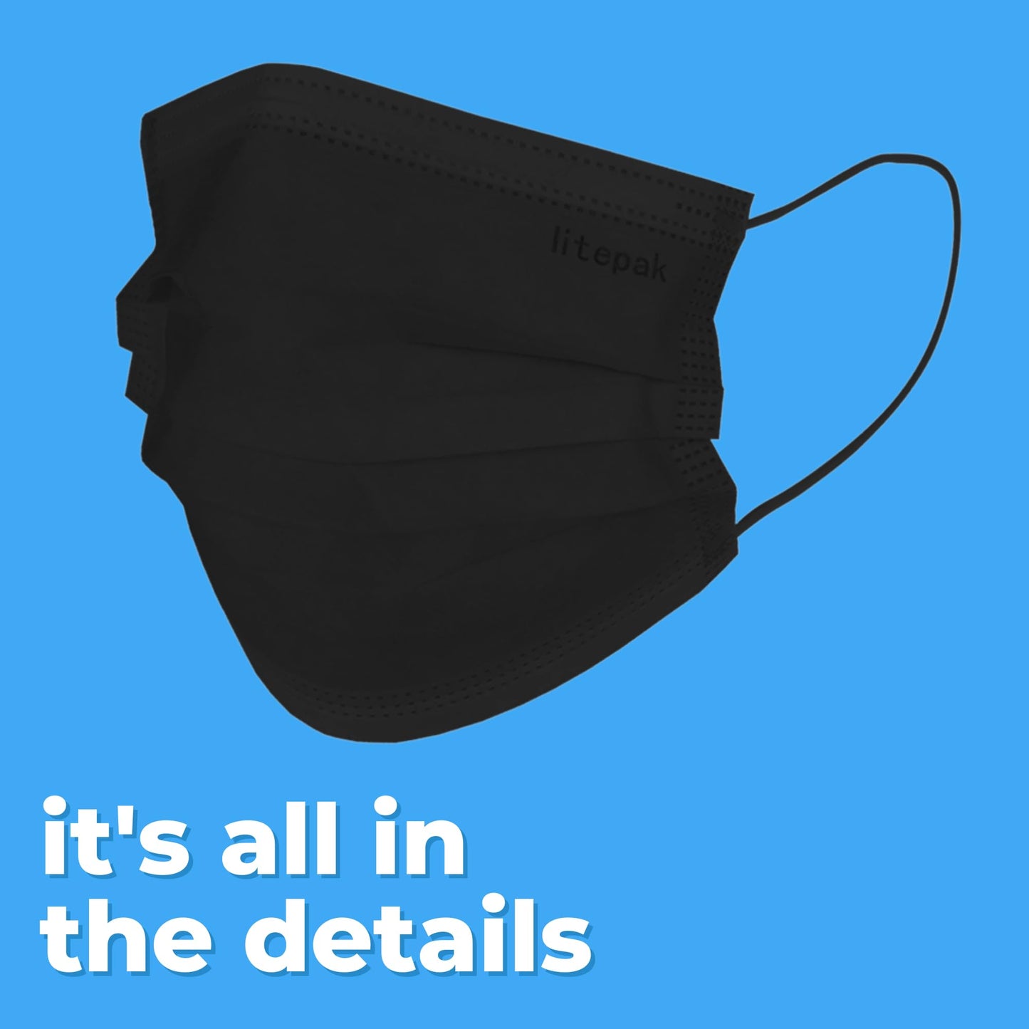 200pcs Kids Disposable Face Masks - 3 Ply Kids Mask for Boys Girls - Back to School Supplies (Black)