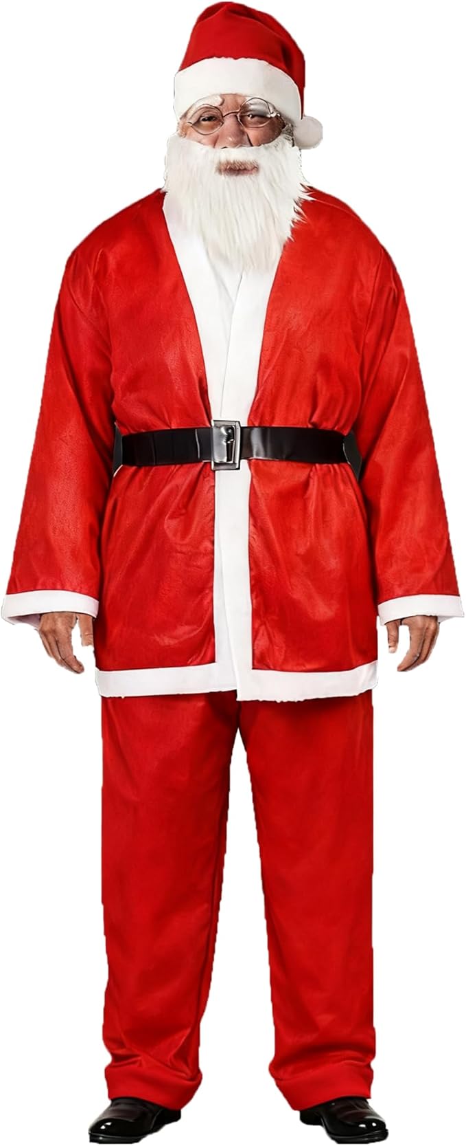 SORANGEUN Santa Claus Costume, Cost-effective 5pcs Santa Suit, Large Santa Costume for Men
