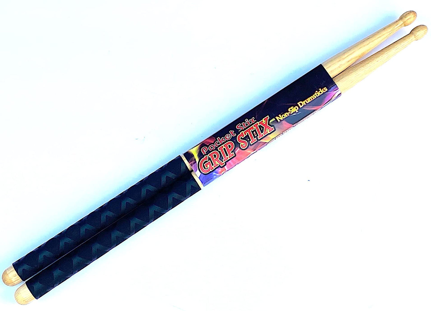 Grip Stix 16 Long Heavyweight Oak 2B Non-Slip Drumsticks - Ideal For All Drumming, Workout, Aerobics, Cardio Exercises
