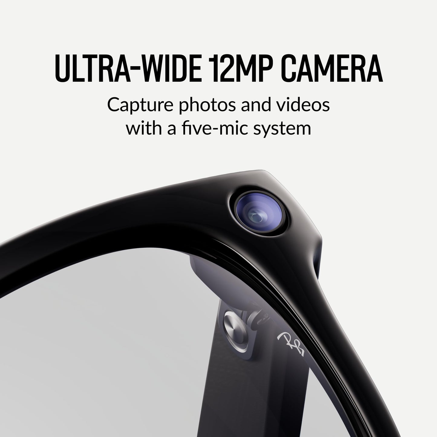 Meta Ray-Ban Glasses, Wayfarer, Shiny Black | 12 Mp Ultra-Wide Camera For Hd Photos And Video - Open Ear Speakers For Music, Pod