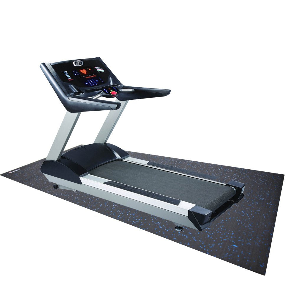RevTime Treadmill Mat 6.5'x3' (78"x36") Heavy Duty Fitness Equipment Rubber Mat Black
