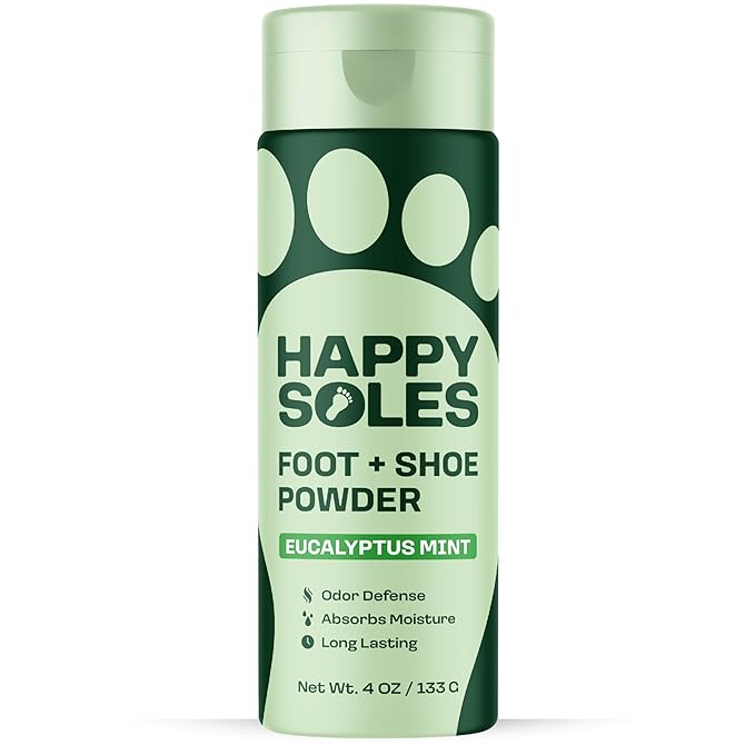 Shoe Deodorizer & Foot Powder - Ultimate Foot Powder for Smelly Feet & Odor Control - Sweat-Absorbing & Long-Lasting Freshness - For Sweaty Feet & Unpleasant Shoe Smell (Eucalyptus Mint)
