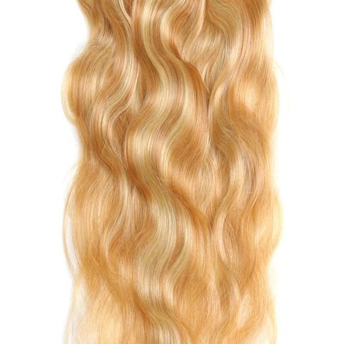 Giginger Bundles Human Hair P27/613 Blonde Deep Wave Human Hair Bundles 16 18 20 Inch Highlight Honey Blonde Unprocessed Quick Weave Soft Sewn In Hair Extensions for Black Women