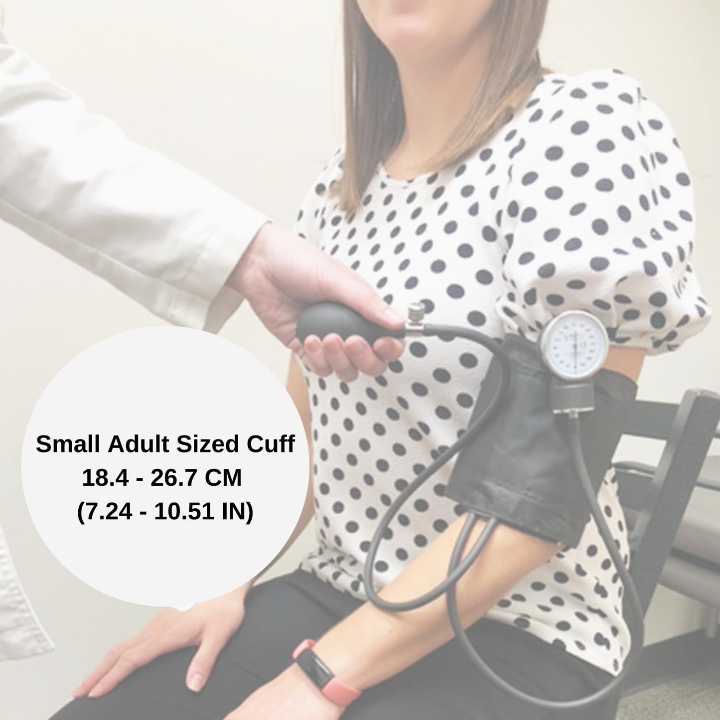 HCS Small Blood Pressure Cuff, Manual - Adult Small BP Cuffs - Manual Blood Pressure Cuff Arm Monitor - Aneroid Sphygmomanometer - Medical Grade, Home Use, Elderly Care - w/Carrying Case