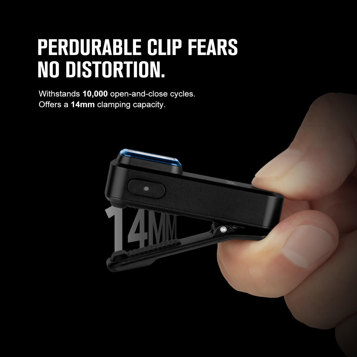 OLIGHT Oclip Rechargeable EDC Flashlight 300 Lumens Dual Sources Compact Pocket Clip Light, Convenient USB C Charging, Magnetic Flash Lights for Working, Cycling, Emergency, Signaling Tool(Black)