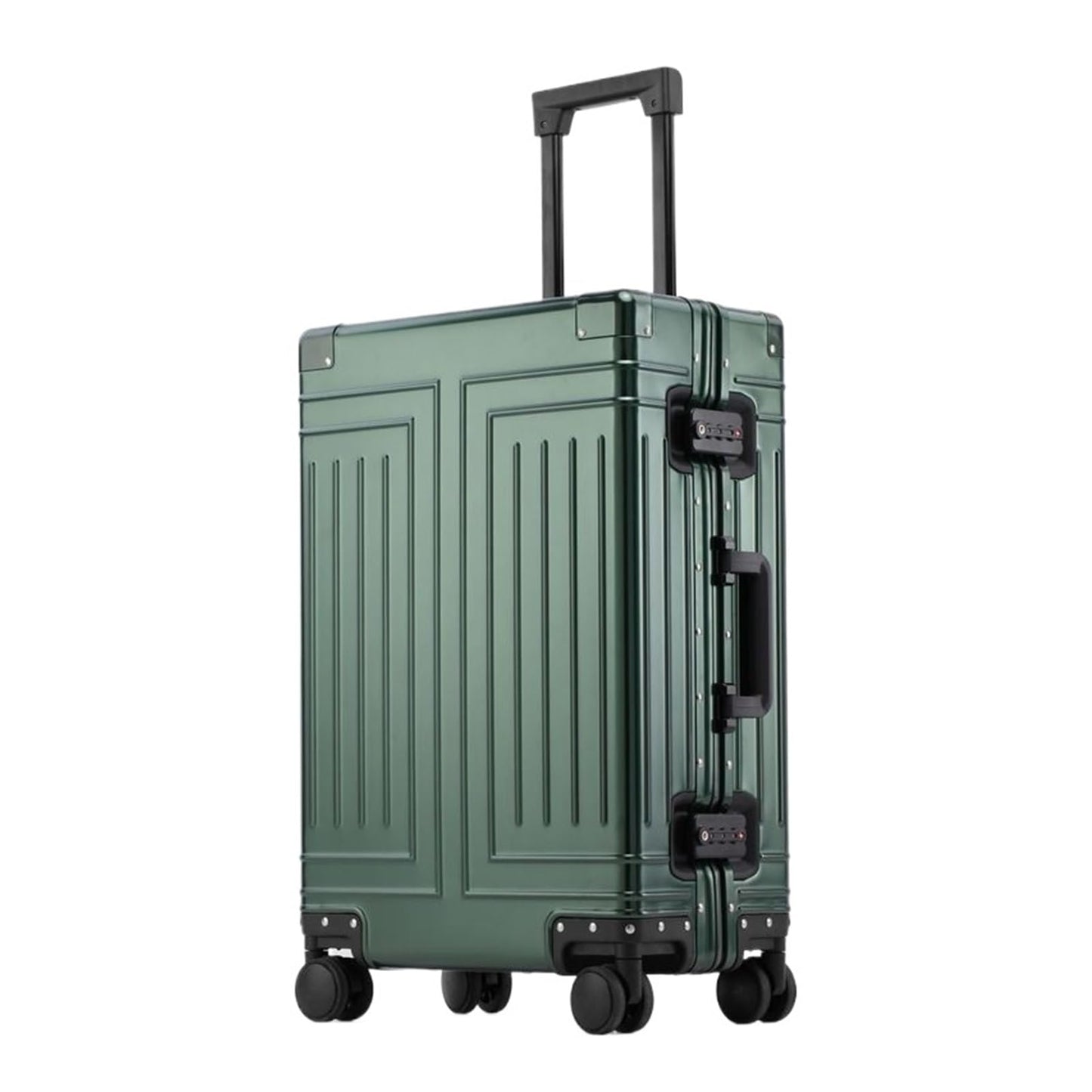 MUdson Trunk Senior Aluminum-Magnesium Alloy Material Travel Luggage 20/24/26/28 Size Travel Suitcase Durable (Color : Silver, Size : 24")
