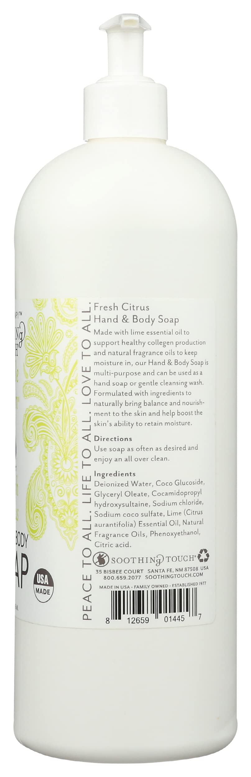 Soothing Touch Fresh Citrus Hand and Body Soap, 32 oz