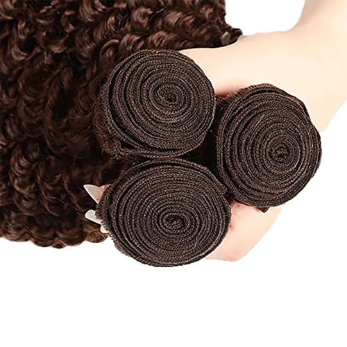 Color 4 Bundle Dark Brown Deep Wave Human Hair Bundle 8A Grade Chocolate Brown Deep Wave Bundles Hair Weave 3 Bundles 18 18 18 Inch