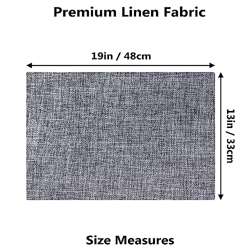 Demetex Grey Placemats Set of 4 Farmhouse Heat Resistant Linen Table Place Mats Washable Cloth Plate Mats for Party Picnic...