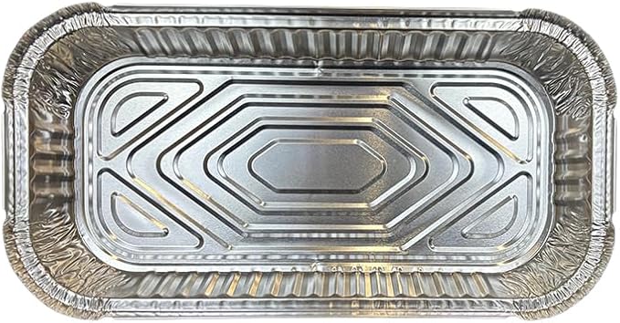 Oblong 3 Lb Aluminum Foil Pan | 250 Pcs Durable & Versatile Oblong Disposable Baking Trays | Foil Pans for Serving Foods Hot Meals Baking Desserts BBQs Catering