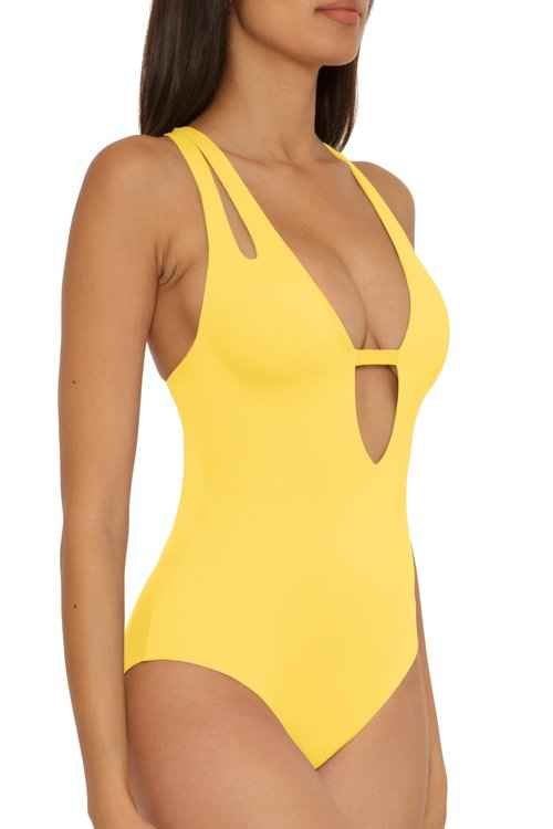 BECCA Women's Standard Color Prism One Piece, Banana, Medium