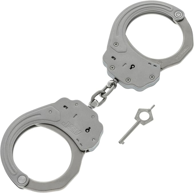 ASP Sentry Handcuffs, Professional Grade with Stainless Steel Frames, Forged Steel Bows, Dual-Sided Keyways, and Double Lo...