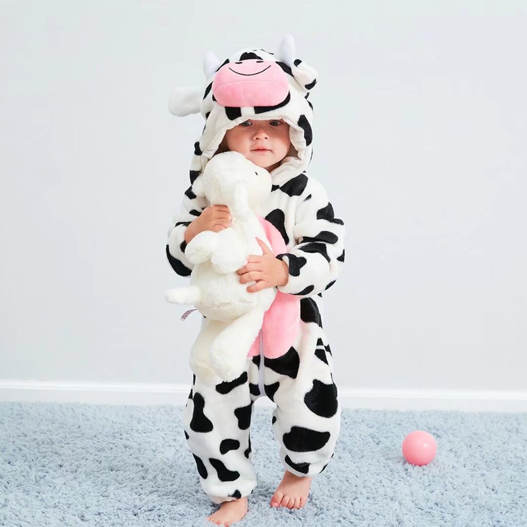 Baby Cow Costumes Unisex Toddler Outfit Halloween Dress Up Romper 3-4 Years