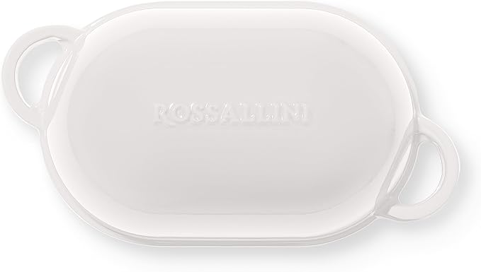 Signature Enameled Cast Iron Sourdough Bread Oven | Non-Stick with Tight Fitting Lid for Perfect Baking and Bread Making | 2QT Oval Oven With Lid [White]