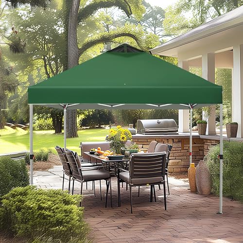 MFSTUDIO 10x10 Pop Up Canopy Tent, Gazebo Shelter Sun Shade Canopies Waterproof Patio Portable Popup Screened Tents for Be...