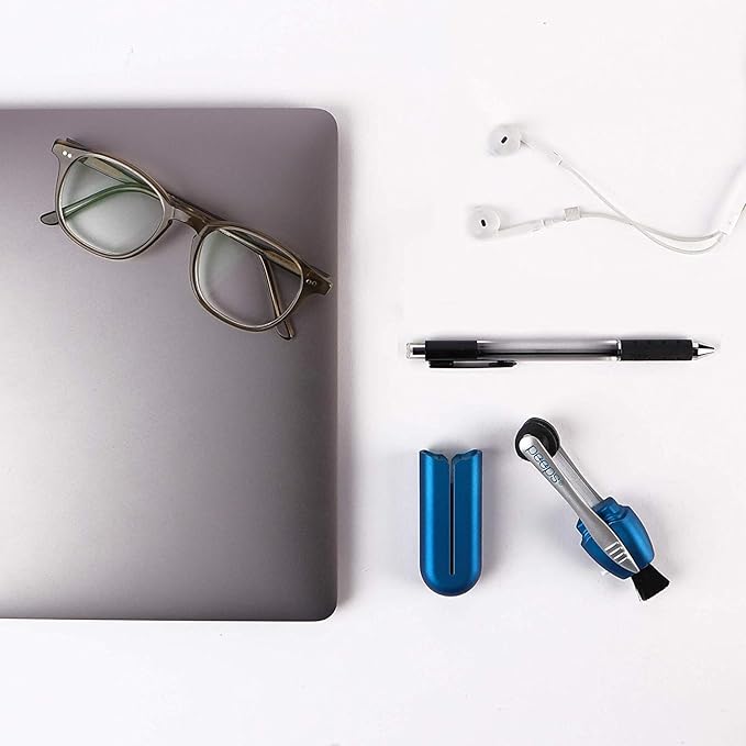CarbonKlean Peeps Glasses Cleaner - for Eyeglasses, Reading Glasses, and More - Lens Cleaner with Carbon Microfiber Tech - Purple Injected - 3 Pack