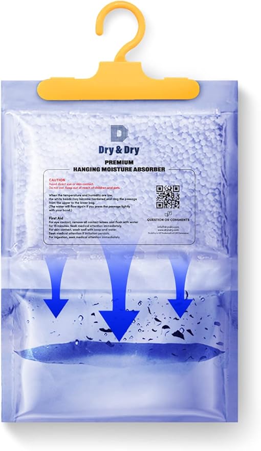 Dry & Dry 3 Packs [Net 14 Oz/Pack] Moisture Absorbers for Home, Basement & Bedroom - Small Dehumidifiers