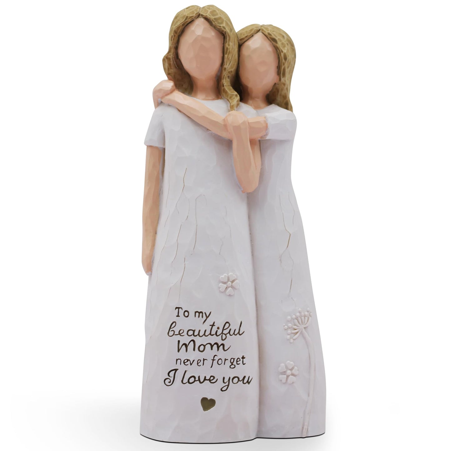 AcowSpt Mom Birthday Gift from Daughter - Mother Daughter Sculpted Hand-Painted Figurine