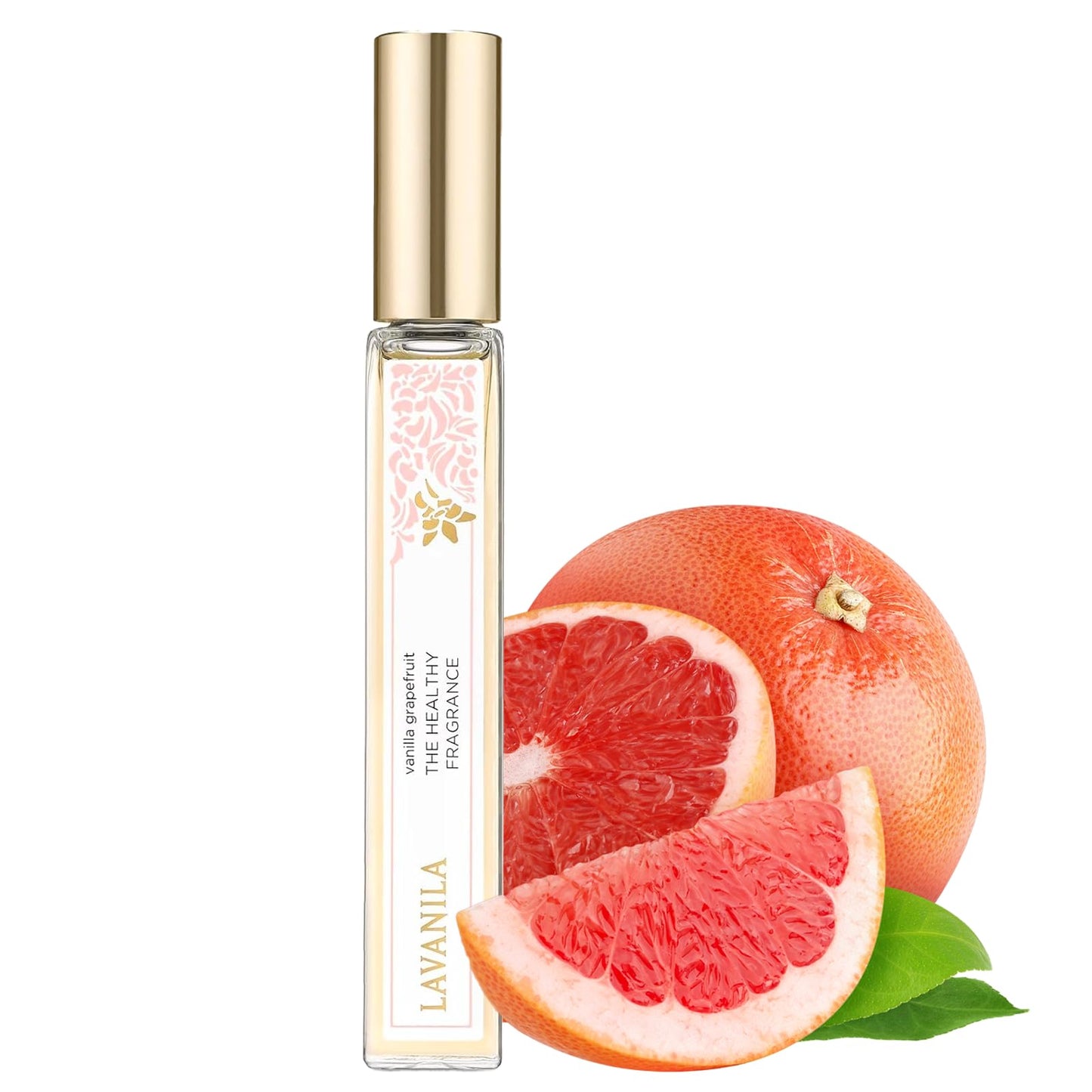 Lavanila Vanilla Grapefruit Perfume for Women, 0.32 oz Roller - Citrus, Warm Cedarwood & Soft Vanilla, The Healthy Fragrance, Clean and Natural