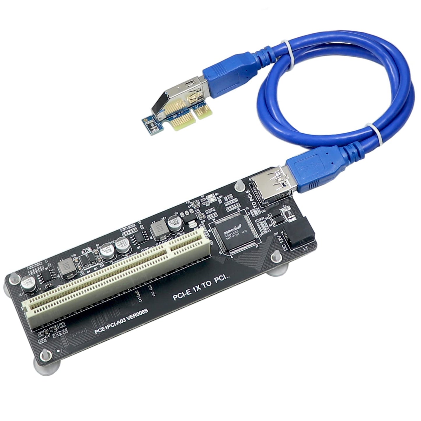 Pcie To Pci Adapter | Single/Dual Slot Converter With Usb 3.0 Cable | Legacy Device Expansion For Audio Interfaces & Capture Car