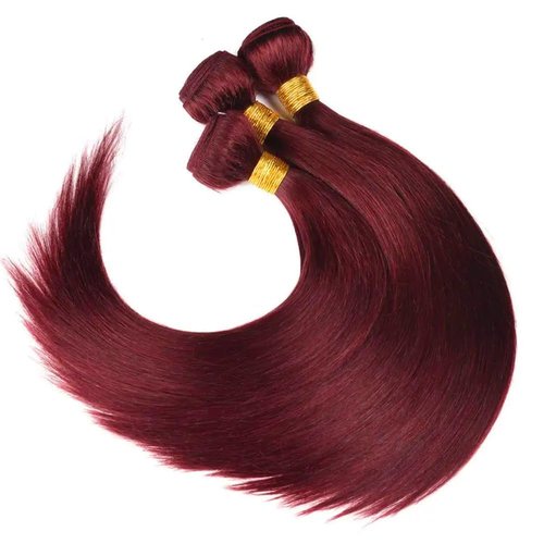 Condescension Human Hair Bundles Burgundy 99J Straight 16 18 20 Inch Bundles Human Hair 100% Unprocessed Burgundy Soft Sewn In Hair with Double Weft for Black Women