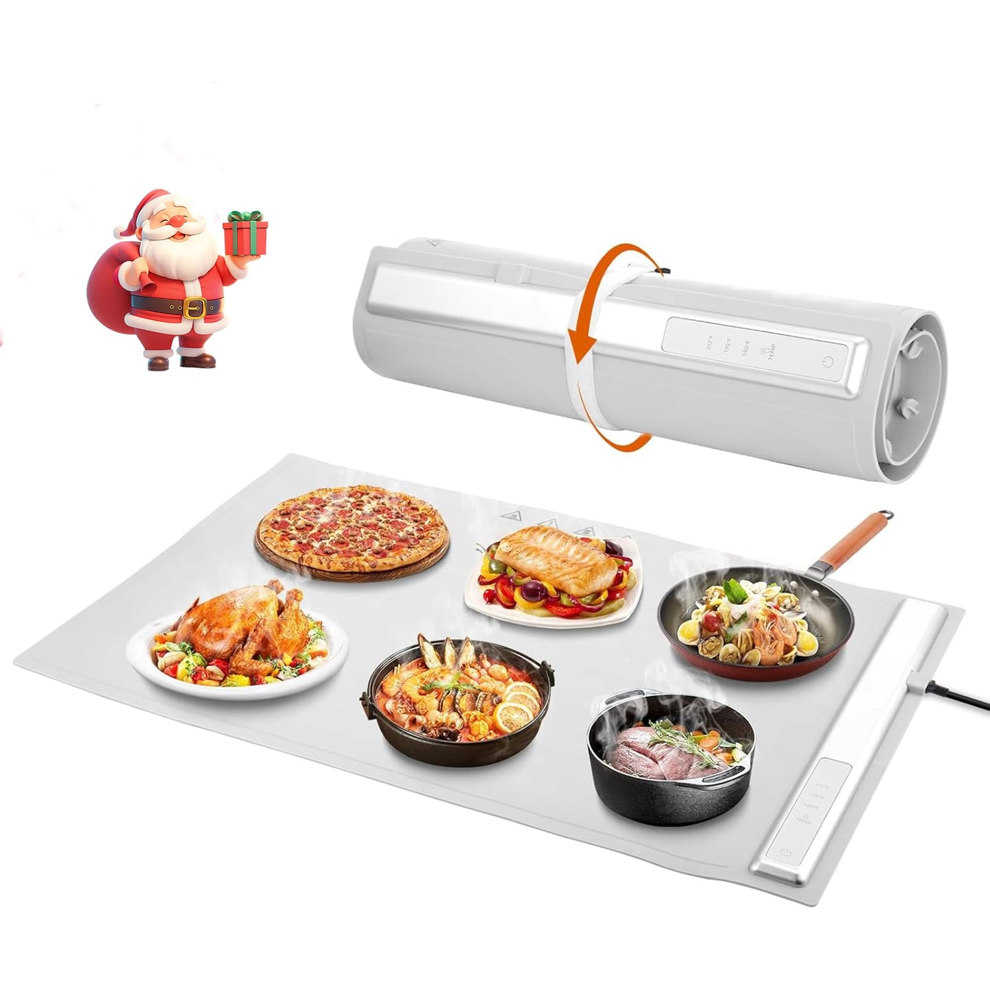 Warming Mat for Food, Food Warming Mat,White Elephant Gifts,Portable Electric Warming Tray for Food,with 3 Temperature Settings,Food Warmer for Buffet Party, Sabbath, Gatherings, Daily Use
