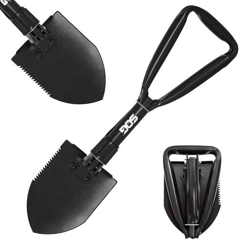 SOG 18-Tool PowerPint Mini Compact Stainless Steel Multi-Tool & 18.25" Folding Survival Shovel with Saw Edge and Carry Case