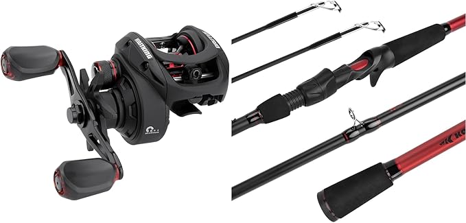 KastKing Brutus Baitcasting Fishing Reel, Right Handed & KastKing Royale Advantage,Casting Fishing Rods 7'3" MH