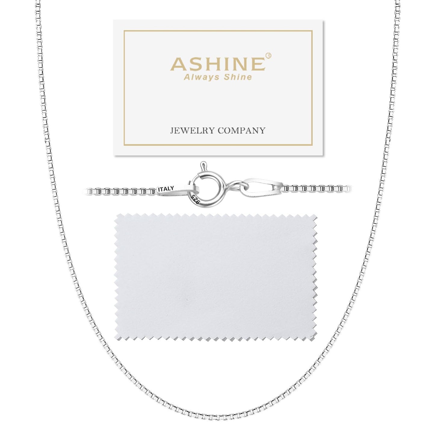 ASHINE Silver Chain Sterling Silver Chain Necklace for Women Silver Necklace Chain Charm Necklace Jewelry Chain Necklace Extende