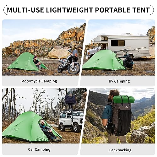Naturehike Cloud-Up 2 Person Tent Lightweight Backpacking Tent with Footprint - Free Standing Ultralight Camping Hiking Ba...