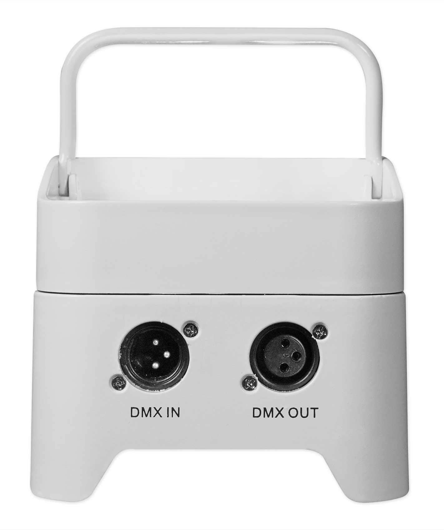 Rockville Best Par 50 White Rechargeable Led Par Wash Light, Wireless Dmx, 4X6W Rgbwa+Uv Leds, 4400Mah Battery, 6500 Lux Output,