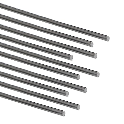 Fielect 1mm Carbon Fiber Rod for RC Airplane Matte Pole Length 400mm 15.7 inch 10pcs