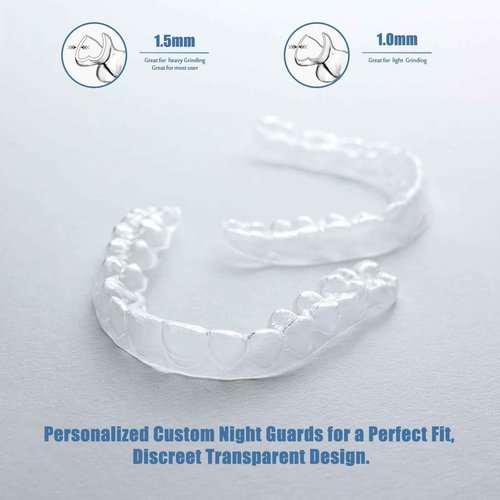 Custom Night Guard for Bruxism/Grinding/TMJ at Night, Bite Mouth Guard for Teeth Clenching Nighttime, for Adults & Kids (One Guard)