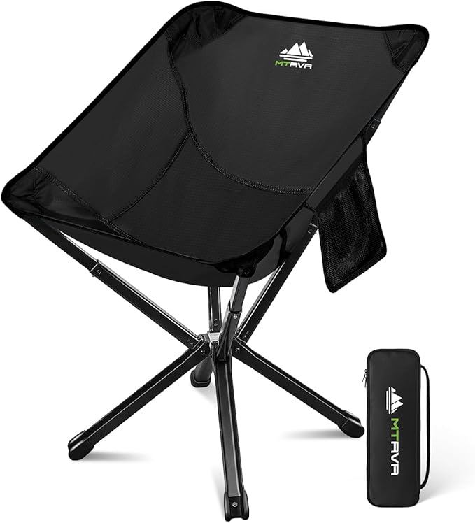 MTRVR Lightweight Folding Camping Chair — Compact One-Piece Design, Quick Setup, Stable Aluminum Frame, Portable Chair for...