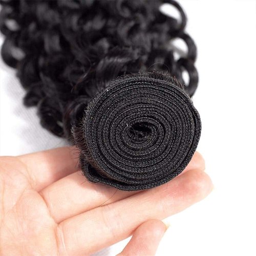 WuvuSnm Brazilian Kinky Curly Human Hair Bundles, 22-26 inch, 3 Bundles, Natural Black, Curly Wave, Sew-In Installation, Perfect for Black Women