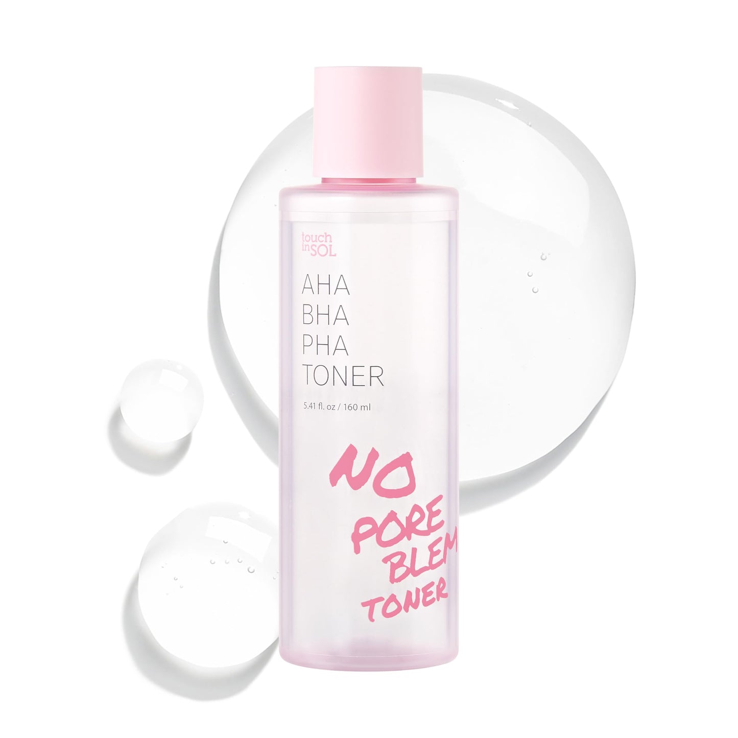 TOUCH IN SOL No Poreblem AHA BHA PHA Toner - Glycolic & Salicylic Acid Liquid Exfoliator - Makeup Prep & Pore Cleanser - Exfolia