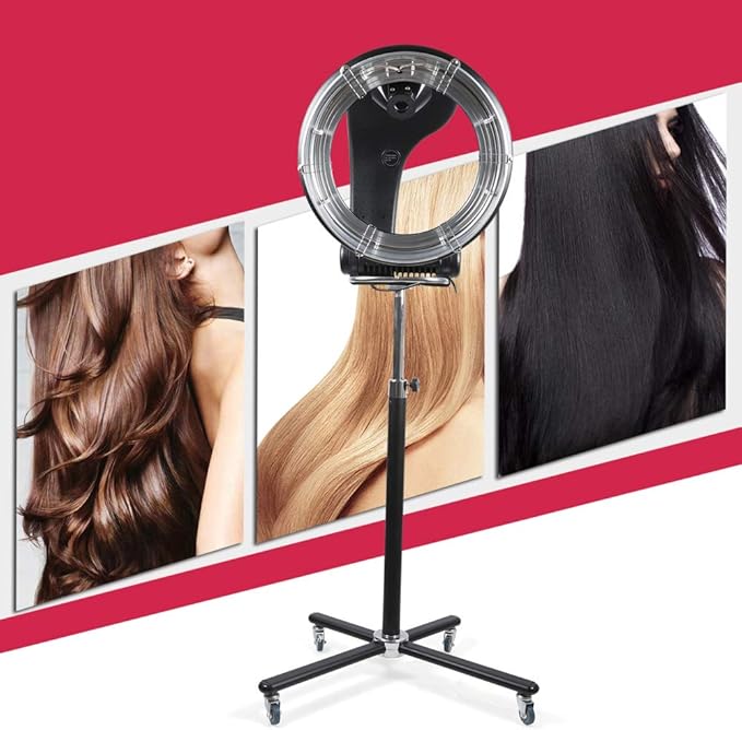 3 in 1 Hair Dryer, Orbiting Infrared Hair Dryer, Halo Roller Ball Hair Color Processor, 850w, For Home and Salon, Black