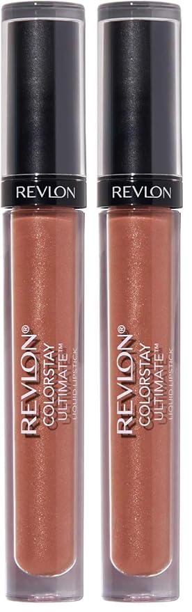 REVLON ColorStay Ultimate Liquid Lipstick, Longwear Rich Lip Colors, Wears for Up to 24 Hours, Satin Finish, 075#1 Nude, 0.1 fl oz (Pack of 2)