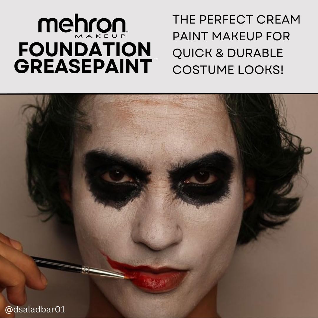 Mehron Makeup Foundation Greasepaint | Stage, Face Paint, Body Paint, Halloween Makeup 1.25 oz (38 g) (RED)