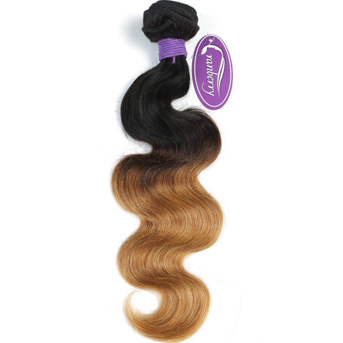 Cranberry Ombre Brazilian Virgin Human Hair Bundle Ombre Body Wave Hair Weave 16inch Bundle Three Tone Color Ombre 1B/4/27 Human